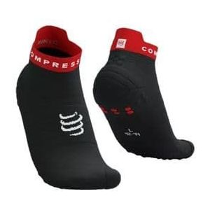 compressport pro racing sokken v4 0 run low zwart rood
