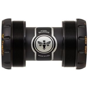 chris king threadfit t47 30 bottom bracket black gold