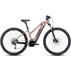 cube reaction hybrid performance 500 trapeze elektrische hardtail mtb shimano alivio 9s 500 wh 29  metallic bruin 2023