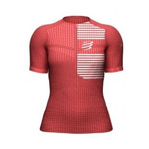 compressport women s tri postural coral short sleeve jersey