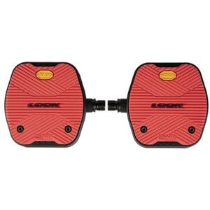 look geo city grip flat pedals red