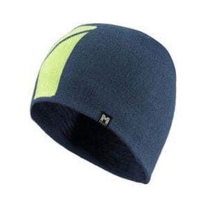 millet logo unisex beanie blauw geel