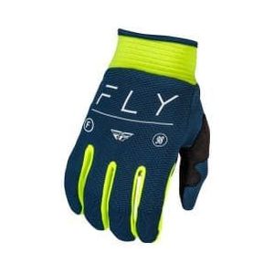 fly f 16 kinderhandschoenen navy fluorescerend geel wit