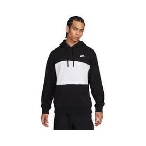 nike club  color block hoodie black