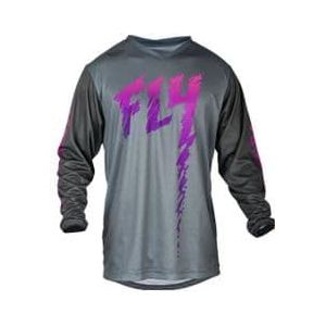 fly f 16 children s long sleeve jersey grey charcoal pink