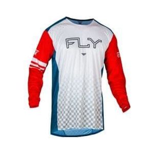 fly rayce long sleeve jersey rood wit blauw