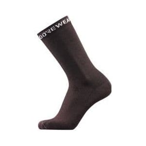 gore wear essential merino brown unisex sokken