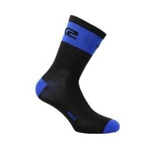 sixs korte logo sokken zwart  blauw