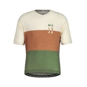 maloja jezerskom korte mouw trui beige groen oranje