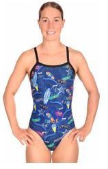 dameszwempak mako nereid venice night blue  multicolour