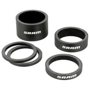 sram carbon headset spacers zwart wit logo  2 5 x2  5  10 en 20 mm