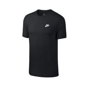 nike sportswear club short sleeve t shirt black