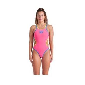 Arena - One Double Cross Back - Dameszwempak - Roze Blauw Groen