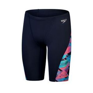 speedo allover digital v cut jammer badpak blauw  roze