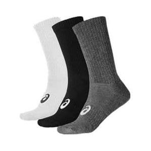 asics crew grey unisex 3 pack socks