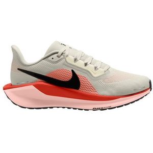 nike air zoom pegasus 41 grijs rood dames hardloopschoenen