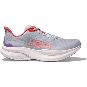 hoka mach 6 dames hardloopschoenen blauw roze