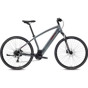 bh atom cross elektrische hybride fiets shimano acera 8s 500 wh 700 mm plata grey 2022
