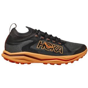 hoka zinal 2 trail running shoes black orange