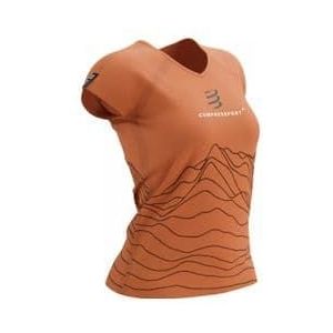 compressport training ss tshirt women orange trail capsule 2023