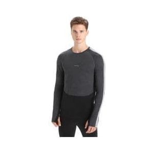 icebreaker merinos 125 zoneknit grey long sleeve under jersey