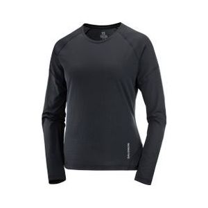 Salomon - Cross Run Shirt - Dames - Sportshirt - Blauw - Polyester