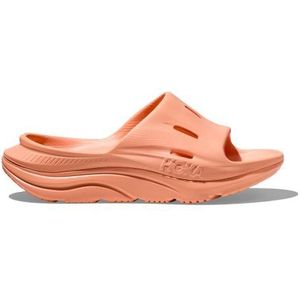 hoka one one ora recovery slide 3 coral unisex schoenen
