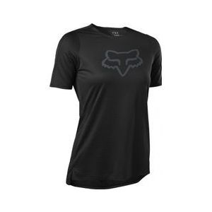 fox flexair women s short sleeve jersey black