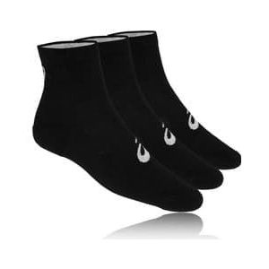 asics quarter sock 3 pair pack black unisex