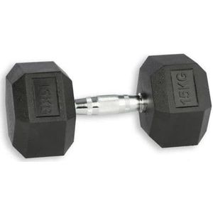 gorillagrip hex dumbbell 15kg zwart