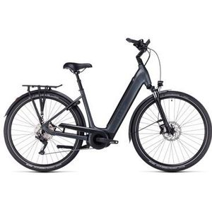 cube supreme sport hybrid pro 500 easy entry elektrische stadsfiets shimano deore 10s 500 wh 700 mm antraciet grijs 2024