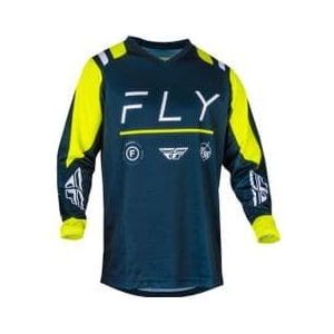 fly f 16 long sleeve jersey navy fluorescerend geel wit