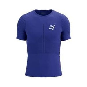 compressport racing short sleeve jersey blue