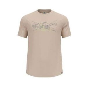 odlo run bike hike ascent performance wool 130 beige t shirt