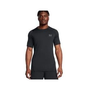 under armour heatgear fitted jersey met korte mouwen zwart heren