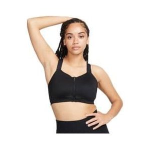 nike dri fit alpha zip front bra black