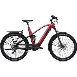 o2 feel vern fs 7 adventure shimano cues 9v 720 wh 27 5  wash red volledig geveerde elektrische mountainbike