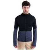 icebreaker merino 200 realfleece descender fleece zwart grijs