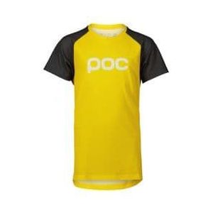 poc essential mtb short sleeve jersey yellow dark grey