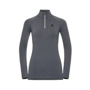 women s odlo 1 4 zip performance warm grey long sleeve jersey