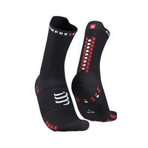 paar compressport pro racing socks v4 0 run high black  red
