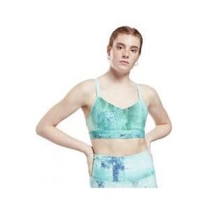 reebok lux strappy bra women s green