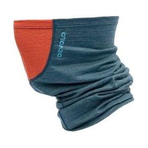 devold running merino choker blauw  oranje