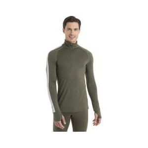 icebreaker merinos 200 zoneknit khaki long sleeve baselayer