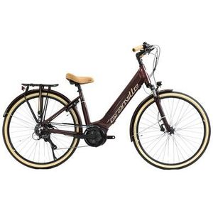 granville e integrated 30 unisex elektrische stadsfiets shimano acera 7s 400 wh 700 mm bordeaux rood 2023