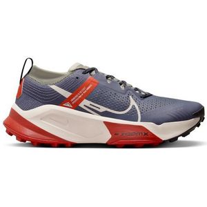 nike zoomx zegama trail running shoes grey red