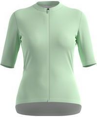 Odlo - Essentials - Fietstrui - Groen - Korte Mouwen - Volledige Rits