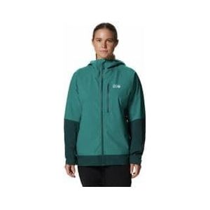 mountain hardwear women s new stretch ozonic green waterproof jacket