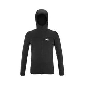 millet fusion grid hodie fleece zwart man