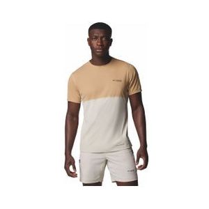 heren columbia graphic cirque river pro beige technisch t shirt